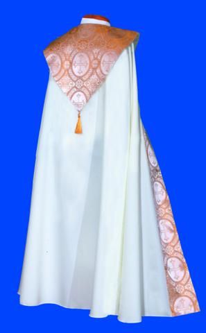 #2043 Cope Tailored a white linen-weave polyester gold